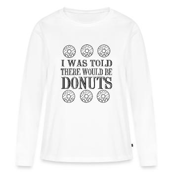 Fun Fun Drôle - T-shirt manches longues Premium bio Femme - blanc - Devant - Julia (174cm)