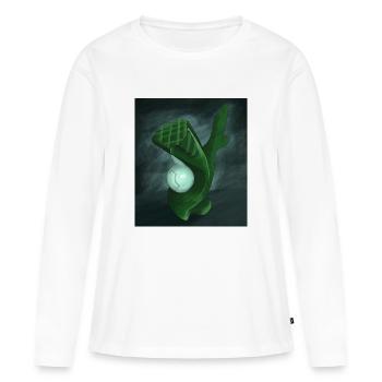 Sculpture abstraite - T-shirt manches longues Premium bio Femme - blanc - Devant - Julia (174cm)