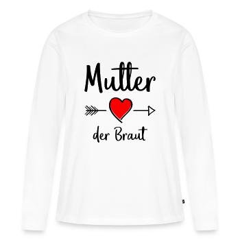 Mère de la mariée - T-shirt manches longues Premium bio Femme - blanc - Devant - Julia (174cm)