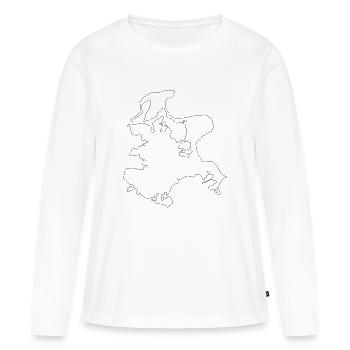 Réprimander - T-shirt manches longues Premium bio Femme - blanc - Devant - Julia (174cm)