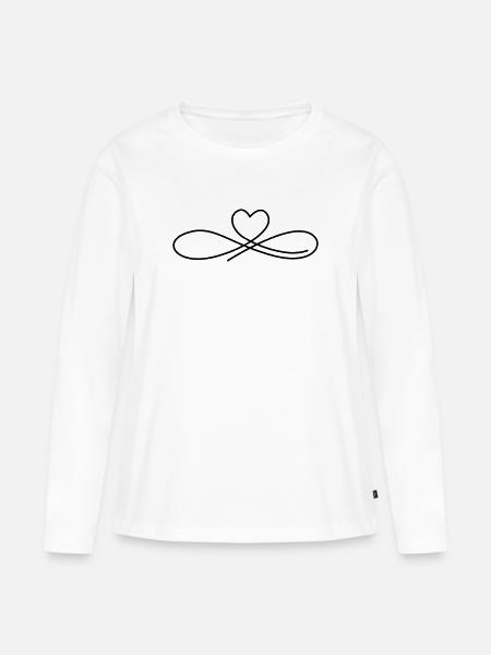 Herz Ornament - Frauen Premium Bio Langarmshirt - Weiß