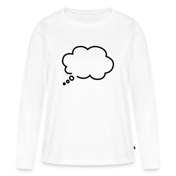 Thought bubble - Women's Premium Organic Long Sleeve Shirt - white - Front - Julia (174cm)