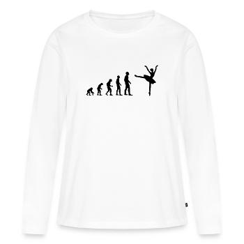 Ballerina Ballett Evolution - Frauen Premium Bio Langarmshirt - Weiß - Vorne - Julia (174cm)
