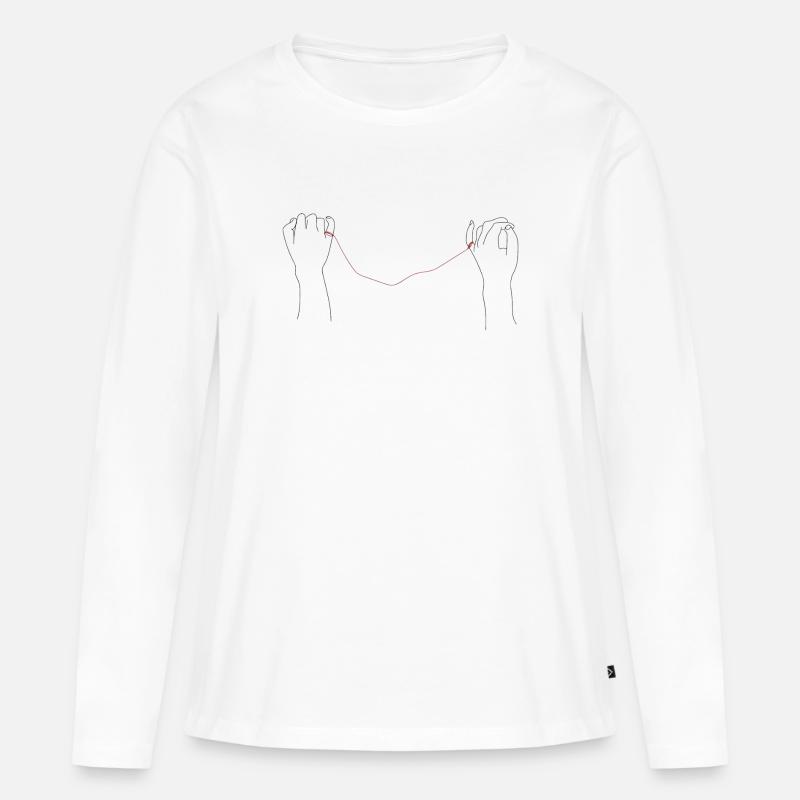 Forever - Frauen Premium Bio Langarmshirt - Weiß