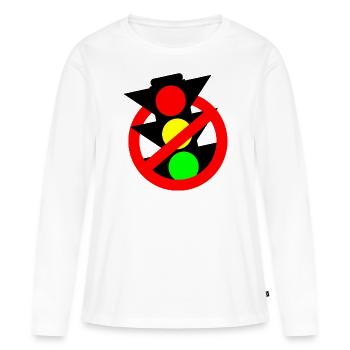 Ampel abschalten - Frauen Premium Bio Langarmshirt - Weiß - Vorne - Julia (174cm)