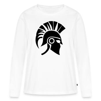 Sparta Guerrier Spartan - T-shirt manches longues Premium bio Femme - blanc - Devant - Julia (174cm)