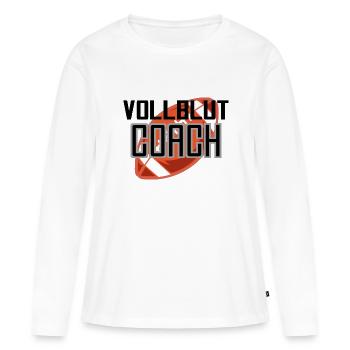 Vollblut Coach Football - Frauen Premium Bio Langarmshirt - Weiß - Vorne - Julia (174cm)