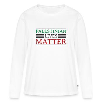 Free Palestine Palestinian lives Matter - Frauen Premium Bio Langarmshirt - Weiß - Vorne - Julia (174cm)