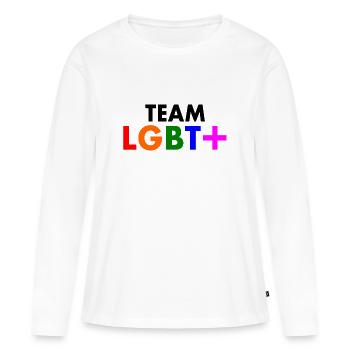 Lgbt - Frauen Premium Bio Langarmshirt - Weiß - Vorne - Julia (174cm)