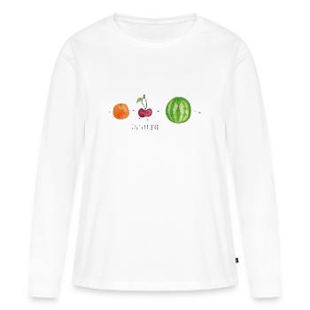 Fruit Friend - Frauen Premium Bio Langarmshirt - Weiß - Vorne - Julia (174cm)