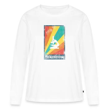 Microbiology Microbiology Microscope Microscope - Women's Premium Organic Long Sleeve Shirt - white - Front - Julia (174cm)