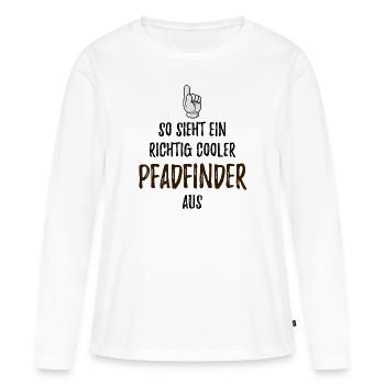 Pfadfinder - Frauen Premium Bio Langarmshirt - Weiß - Vorne - Julia (174cm)