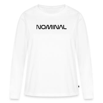 Voyage dans l’espace Dragon Launch Rockées Voyage dans l’espace - T-shirt manches longues Premium bio Femme - blanc - Devant - Julia (174cm)