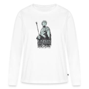 Latein Versteher Caesar Römisch - Frauen Premium Bio Langarmshirt - Weiß - Vorne - Julia (174cm)