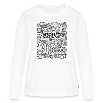 L’Afrobeats a sauvé mon âme – Musique Amour - T-shirt manches longues Premium bio Femme - blanc - Devant - Julia (174cm)
