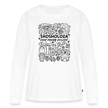 Shosholoza – Always Forward - Women's Premium Organic Long Sleeve Shirt - white - Front - Julia (174cm)