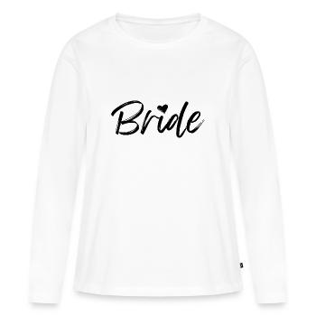Mariée Mariée Enterrement de vie de jeune fille - T-shirt manches longues Premium bio Femme - blanc - Devant - Julia (174cm)