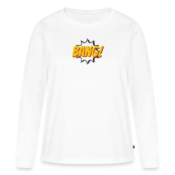 Bang. t shirt bang comics bande dessinée BD - T-shirt manches longues Premium bio Femme - blanc - Devant - Julia (174cm)