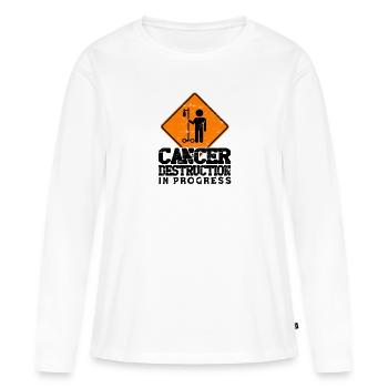 La destruction du cancer en cours - Hôpital - T-shirt manches longues Premium bio Femme - blanc - Devant - Julia (174cm)