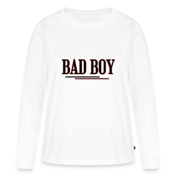 Mauvais garçon - T-shirt manches longues Premium bio Femme - blanc - Devant - Julia (174cm)