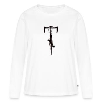 Cyclisme Vélo de course Cyclisme Graphique Image - T-shirt manches longues Premium bio Femme - blanc - Devant - Julia (174cm)
