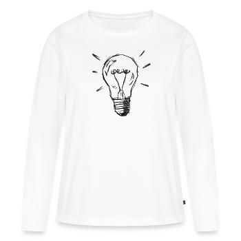 Luminous lamp - Women's Premium Organic Long Sleeve Shirt - white - Front - Julia (174cm)