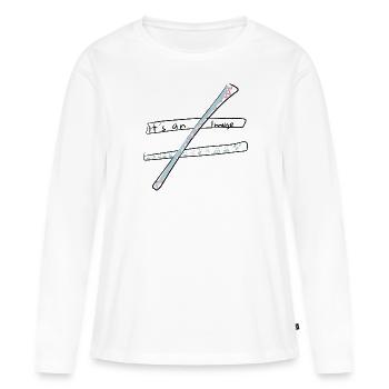 Calcul d’équation - T-shirt manches longues Premium bio Femme - blanc - Devant - Julia (174cm)