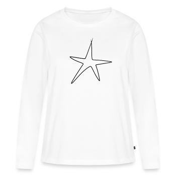 stern sterne - Frauen Premium Bio Langarmshirt - Weiß - Vorne - Julia (174cm)