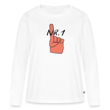fußball gewinnen gewinner team sport - Frauen Premium Bio Langarmshirt - Weiß - Vorne - Julia (174cm)