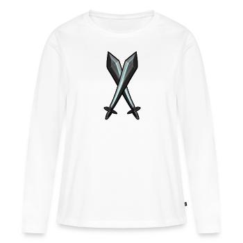 combat à l’épée combat à l’épée combat à l’épée - T-shirt manches longues Premium bio Femme - blanc - Devant - Julia (174cm)