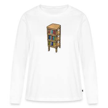 Meubles d’étagère Symbole de dessin animé - T-shirt manches longues Premium bio Femme - blanc - Devant - Julia (174cm)