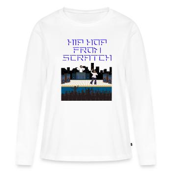 Hip Hop from Scratch | Rap, Old School, DJ - Frauen Premium Bio Langarmshirt - Weiß - Vorne - Julia (174cm)