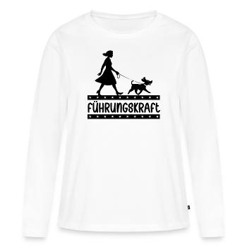 Hundehalterin Geschenkidee Führungskraft Hund Witz - Frauen Premium Bio Langarmshirt - Weiß - Vorne - Julia (174cm)