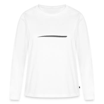 linie metall silber strich - Frauen Premium Bio Langarmshirt - Weiß - Vorne - Julia (174cm)