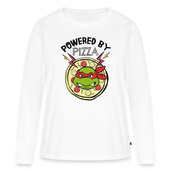 Teenage Mutant Ninja Turtles Powered By Pizza - Women's Premium Organic Long Sleeve Shirt - white - Front - Julia (174cm)