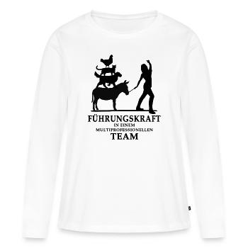 führungskraft Teamleiterin Boss legendäre chefin - Frauen Premium Bio Langarmshirt - Weiß - Vorne - Julia (174cm)