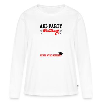 Abifeier Abi Party Abiturfeier Abiball Abiturball - Frauen Premium Bio Langarmshirt - Weiß - Vorne - Julia (174cm)