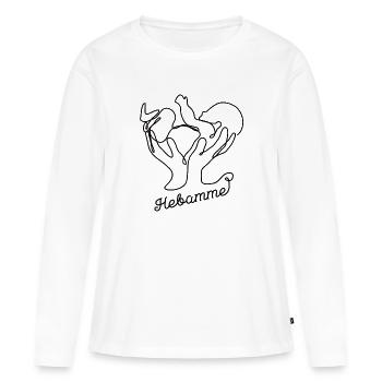 Geburtshilfe Hebamme Baby Geburt Schwanger Hebame - Frauen Premium Bio Langarmshirt - Weiß - Vorne - Julia (174cm)