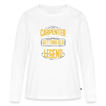 Schreiner Geschenkidee Schreiner Ich bekomme nicht - Frauen Premium Bio Langarmshirt - Weiß - Vorne - Julia (174cm)