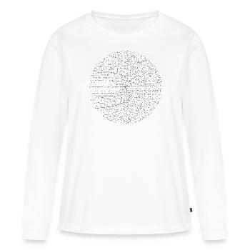 Spirale de sacs - T-shirt manches longues Premium bio Femme - blanc - Devant - Julia (174cm)