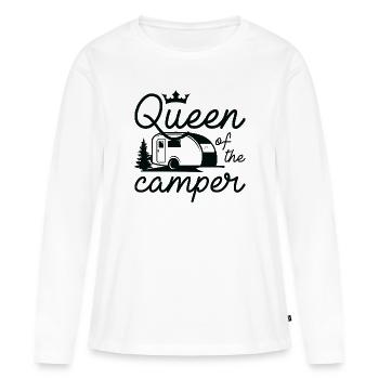 Queen Of The Camper - Women's Premium Organic Long Sleeve Shirt - white - Front - Julia (174cm)