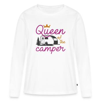 Queen Of The Camper - Women's Premium Organic Long Sleeve Shirt - white - Front - Julia (174cm)