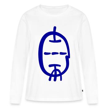 Calligraphic Style Triode - Women's Premium Organic Long Sleeve Shirt - white - Front - Julia (174cm)