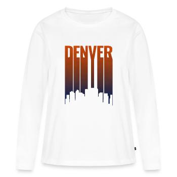 Pente de la ligne d’horizon de Denver - T-shirt manches longues Premium bio Femme - blanc - Devant - Julia (174cm)