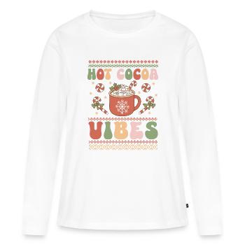 Hässlicher Weihnachtspullover - Frauen Premium Bio Langarmshirt - Weiß - Vorne - Julia (174cm)