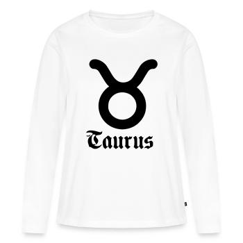 Taureau taureau - T-shirt manches longues Premium bio Femme - blanc - Devant - Julia (174cm)