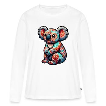 Koala - Frauen Premium Bio Langarmshirt - Weiß - Vorne - Julia (174cm)