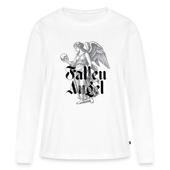 Ange déchu - T-shirt manches longues Premium bio Femme - blanc - Devant - Julia (174cm)