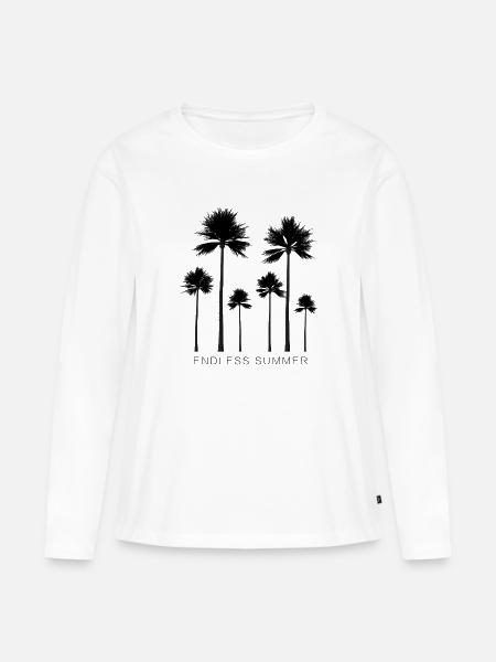 Endless summer black - Frauen Premium Bio Langarmshirt - Weiß