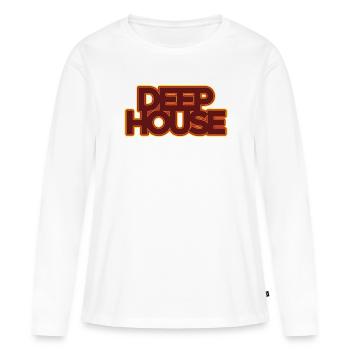 Deep House Music - Women's Premium Organic Long Sleeve Shirt - white - Front - Julia (174cm)